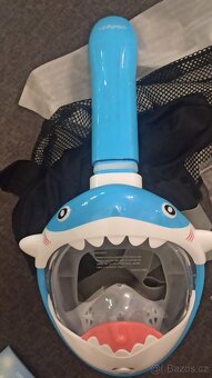 Celoobličejová šnorchlovací maska Shark - dětská - 9