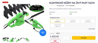 nůžky na živý plot LEO12 1500 W, použité 10 minut jako nové - 9