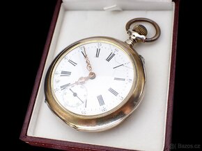Švýcarské stříbrné kapesní hodinky - 9