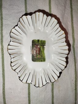 Starožitný upomínkový porcelán talířek Luhačovice - 9