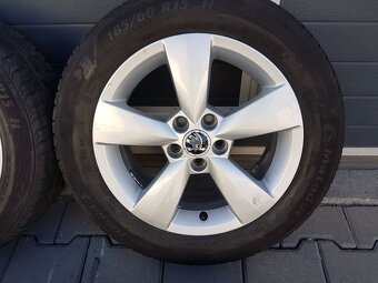 Originál alu kola CARME 6x15" 185/60 Rapid, Fabia III, nově - 9