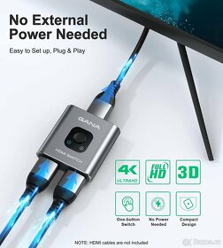 HDMI obousměrný přepínač signálu pro 2 zařízení - 9