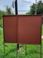 Reklamní cedule plech. 80 x 50 cm,tl.1.2 mm,na sloupek,, - 9