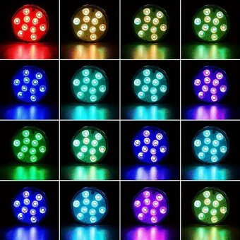 Vodotěsná RBG led světla 6 ks, univerzální využití. - 9
