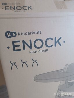 Dětská jídelní židlička Kinderkraft enock wooden buk - 9