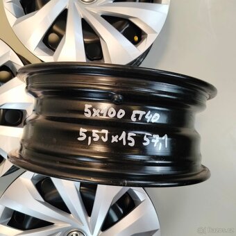 Disky na VW 5,5Jx15"H2 ET40 5x100 57,1 - 9