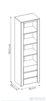 Šatní skříň +regál - 9