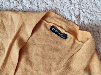 Dámský delší kardigan, hořčicová, vel. L/XL (40/42) - 9