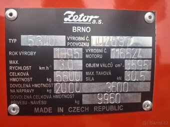 Zetor 5340 + třístranný sklápěč Molčík EDK 3000 - 9