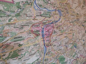 Školní vlastivědná mapa Prahy z roku 1986 - 9