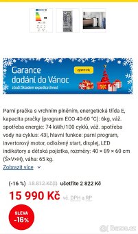 Pračka AEG vrchní plnění - 9