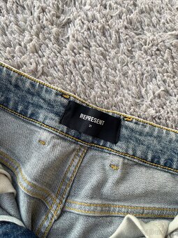 Represent Baggy Destroyer Denim Worm Blue kalhoty - 9