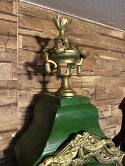 Konzolové francouzské hodiny 100 cm.rok 1800 + - dřevo,bronz - 9