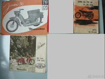 Manuály od motocyklů jawa čz junák pionýr jawa 50 manet 90 - 9
