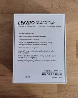 UHF Bezdráty Lekato WS-70 (2 kusy) - 9