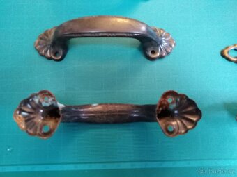 Starožitná madla 12 ks, nálezový stav - 9