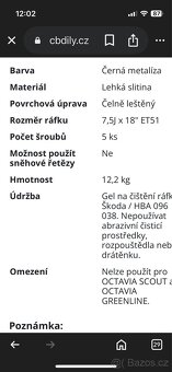 Prodám alu kola Škoda Gemini 18” - 9