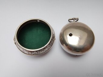 Stříbrné hodinky špindlovky oignon 18. století - 9