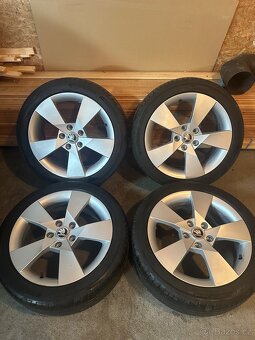 ALU Kola ŠKODA 5x112 R17 DENOM NOVÉ Letní Pneu 225/45/17 - 9