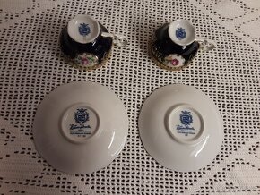 Dva porcelánové šálky s podšálky - 9