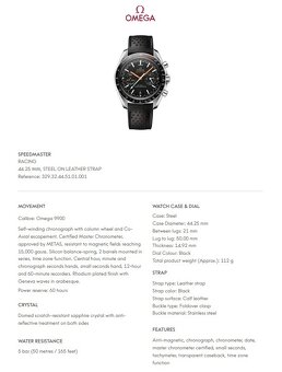 OMEGA Speedmaster Racing - 9