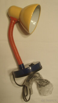 Retro lampa, stahovací lustr, stínidlo a stolní lampička - 9