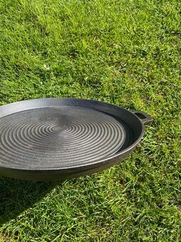 gril zahradní gril příslušenství litinová pánev do grilu - 9