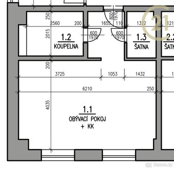OV 2+kk Nížkovice, 2.NP/3, výměra 38,8 m2, komora, sklep,... - 9