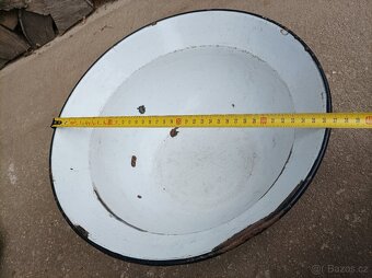 Smaltovaný modrý vandlík, průměr 37 cm - 9