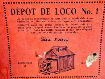Vláčky - lokomotivní depo, No 1, Hornby, Francie, 1930 - 9