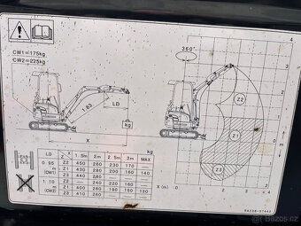 Pásový minibagr Kubota U17-3 - 9