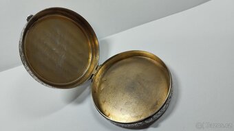Velmi stará a zachovalá stříbrná art-deco krabička - 9