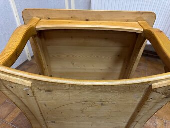 Konferenční stůl hranatý, 2patra, masiv borovice - 9