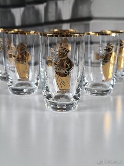 Sada 6ti ks starožitných skleniček - Švejk - 9