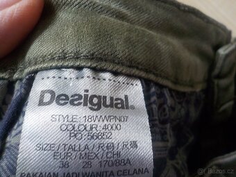 Desigual tmavě zelene džiny vel 38 pas82+ elastan - 9