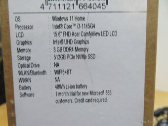 Zánovní notebook Acer Aspire 3 (A315-58) (NX.ADDEC.01J) - 9