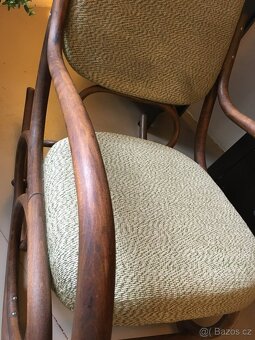 Starožitné houpací křeslo Thonet - 9