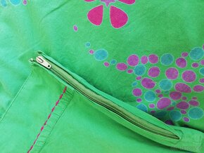 Velmi ženská živě zelená bavlněná dámská sukně s květy, M/L - 9