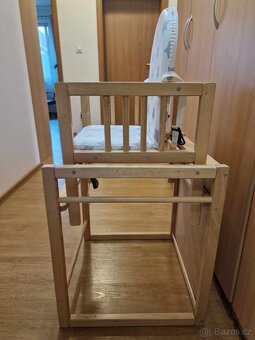 Dětská dřevěná kombinovaná jídelní židlička STRAKOŠ - 9