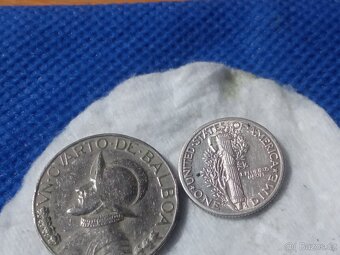 STŘÍBRO ONE DIME 1935+1/4 BALBOA 1966 - 9