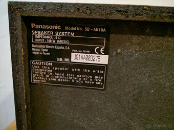 Věž Panasonic SA-AK18, 2 x 40W/6Ω RMS - 9