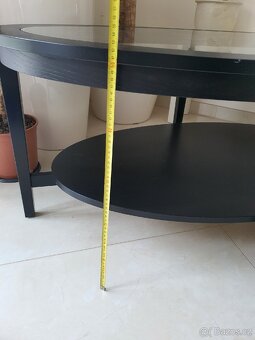 Konferenční stůl / stolek oválný a skleněný - 9