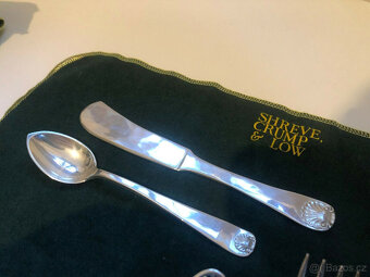 Stříbrné příbory 925, USA, krabička na příbory, Anglie, ne 8 - 9