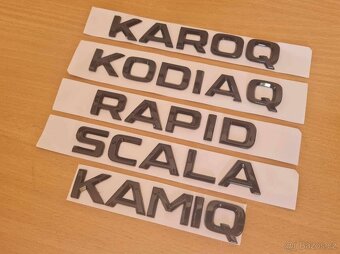 ŠKODA nápisy ČIERNE / CHROMOVE - 9