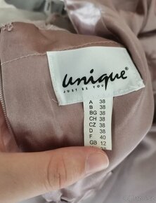 společenské růžovo-fialové šaty, jako nové, velikost 38 - 9