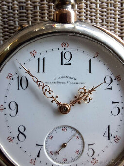 krásné kapesní hodinky ASSMANN GLASHÜTTE, originální, stříbr - 9