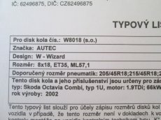 TYPOVE LISTY PRO ALU KOLA - 9