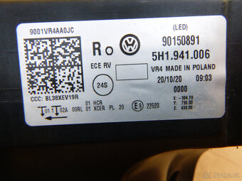 VW Golf 8 VIII lampa světlo LED 5H1941006 5H1941005B - 9