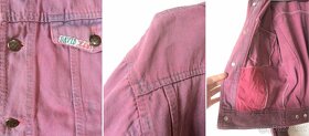 Vintage 80s/90s růžová džínová bunda - 9