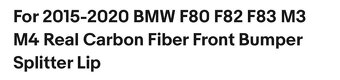 Karbonový splitter pro nárazník BMW - 9